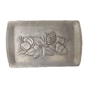 Everlast Metal Hand Forged Small Aluminum Tray Fruit Cottage core Vanity Serving